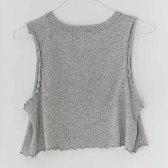 Urban Outfitters Layla Cropped Lettuce-Edge Muscle Tank - Picture 2 of 4